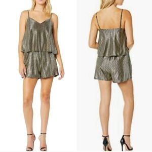 Jack by BB Dakota Gold Metallic Romper Size M